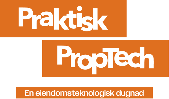 Praktisk PropTech-logo i oransje